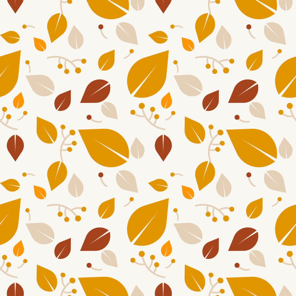 Seamless pattern Autumn leaves pattern Free Vector and Free SVG