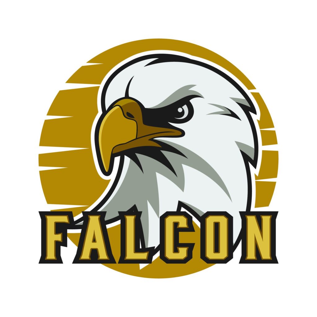 Falcon head mascot logo Free Vector