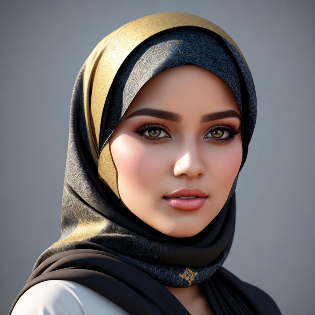 Hijab 3D,Fantasy,Artstation,Illustration by @hawim73629 by @ai_generated