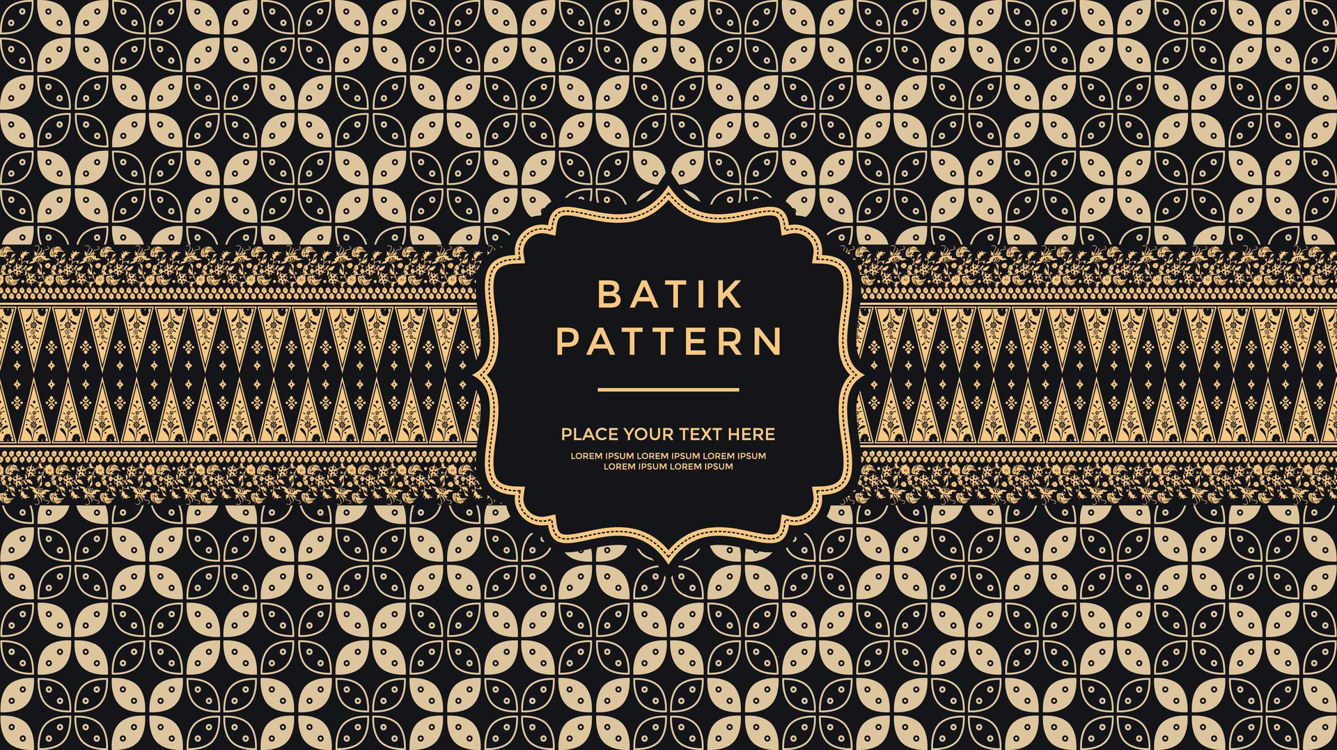 luxury and elegant vector javanese batik pattern template Free Vector