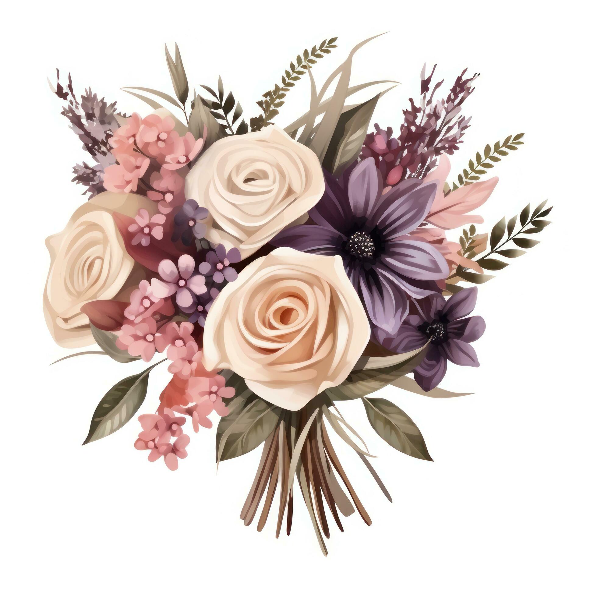 Wedding flower bouquet isolated Stock Free