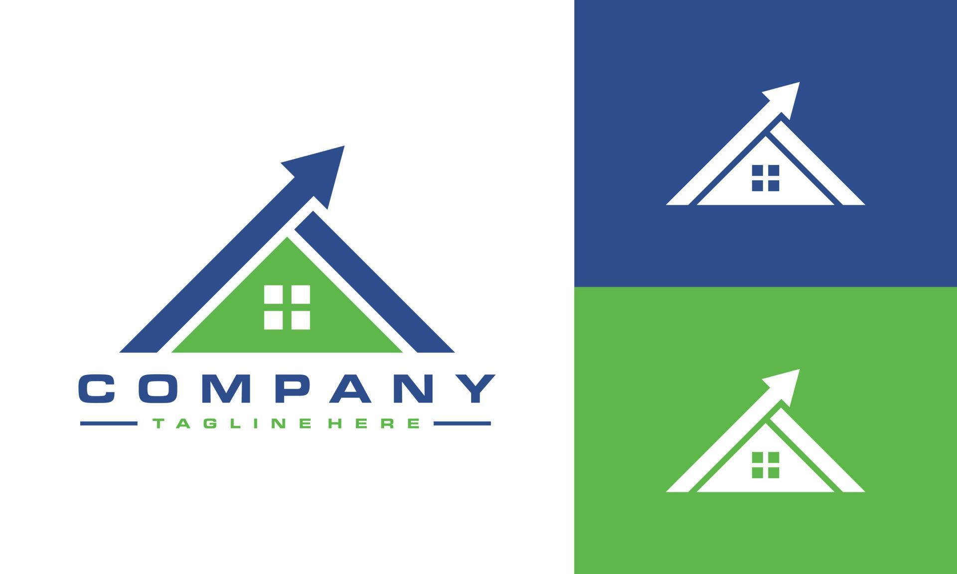 house roof arrow logo Stock Free