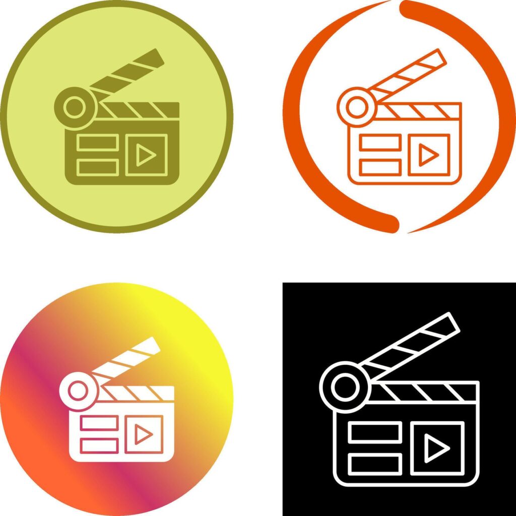 Clapper Board Icon Design Stock Free