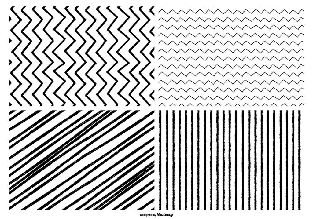 Hand Drawn Style Seamless Patterns Free Vector