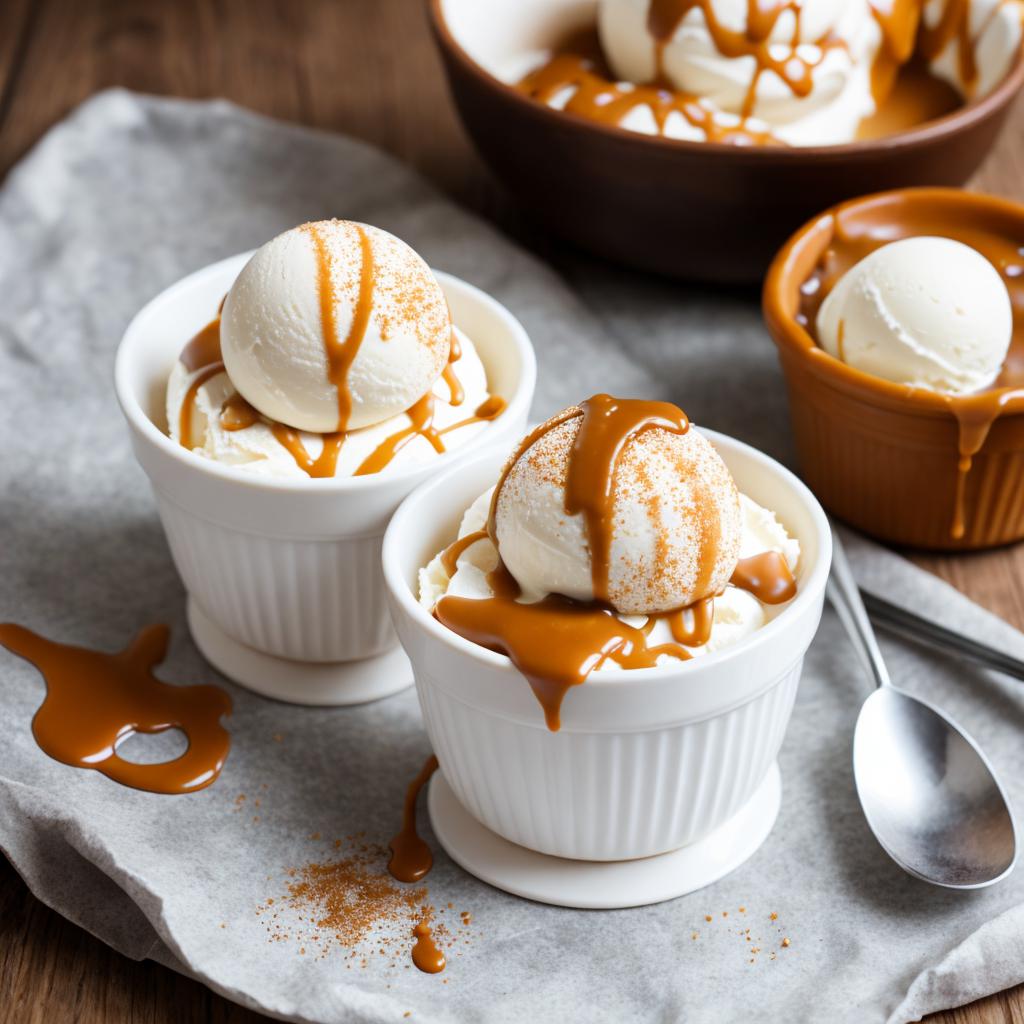 Salt caramel icecream by by @ai_generated