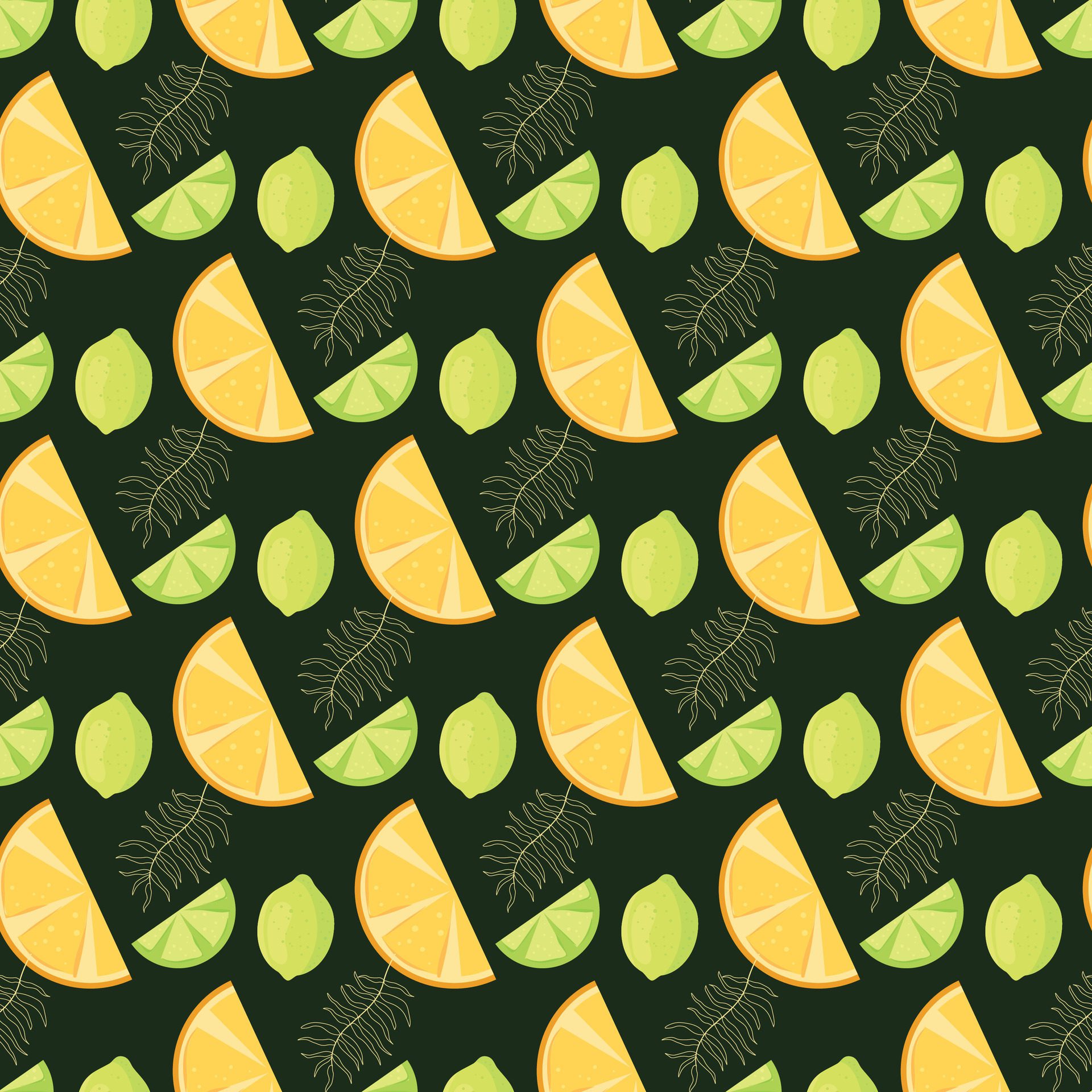 Fresh lemon Seamless Pattern Design Free Vector