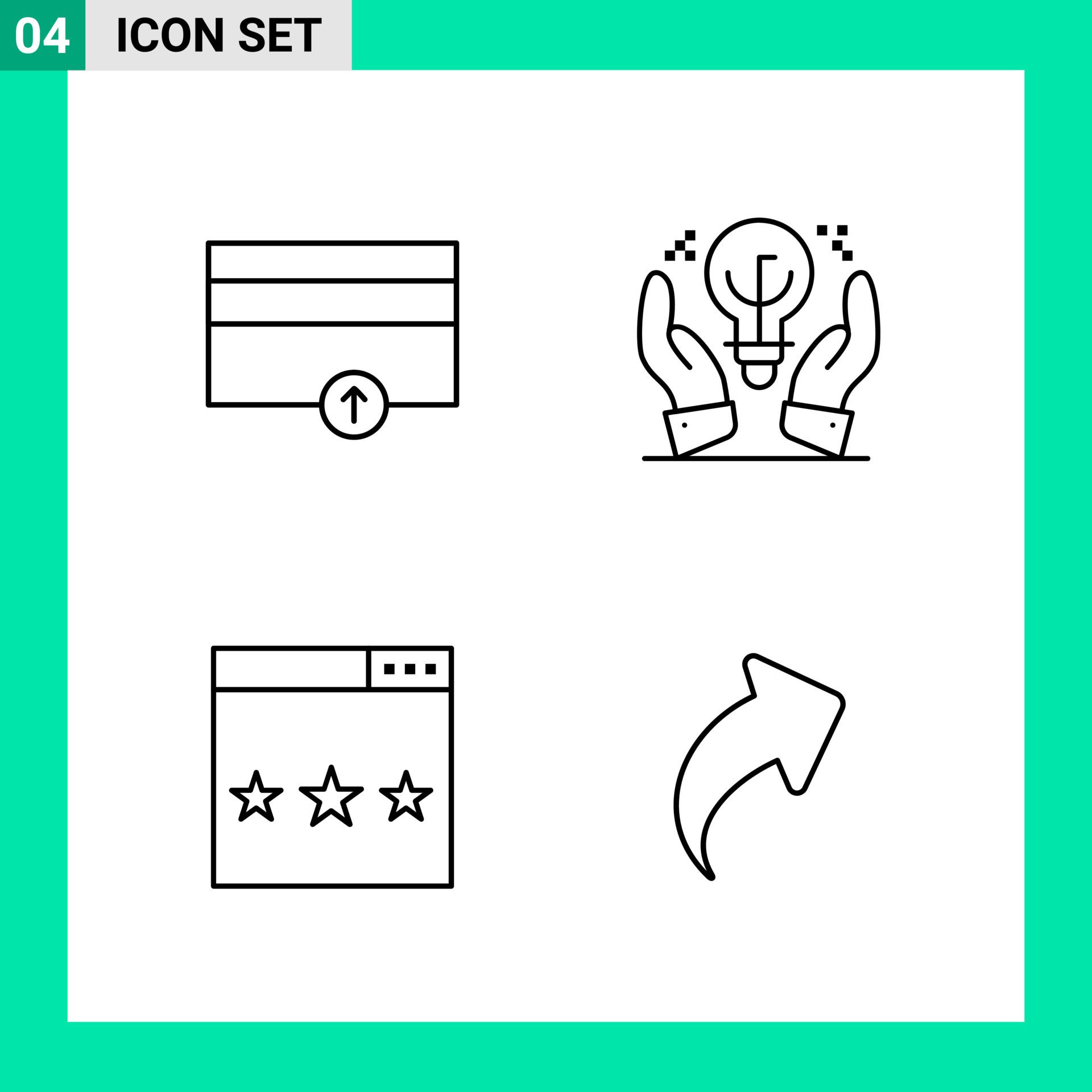 Pack of 4 Line Style Icon Set Outline Symbols for print Creative Signs Isolated on White Background 4 Icon Set Creative Black Icon vector background Free Vector