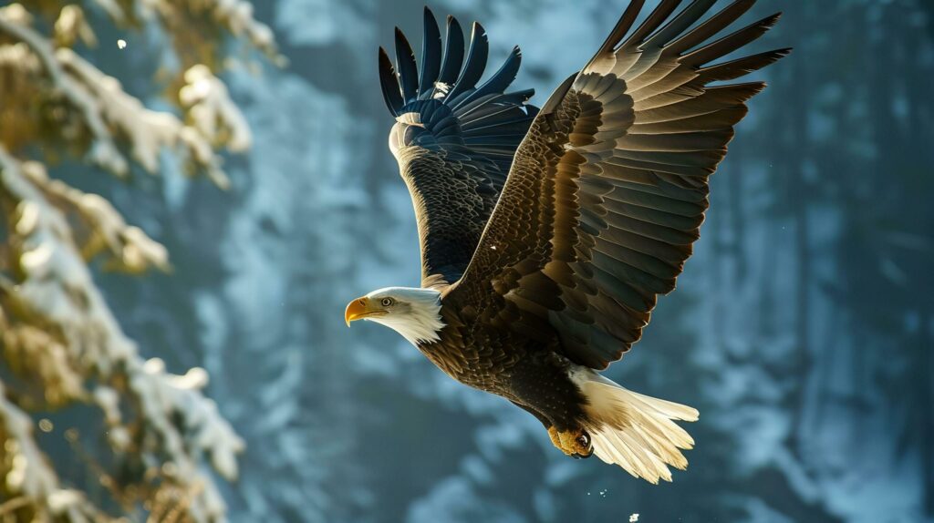 Eagle in flight. Free Photo