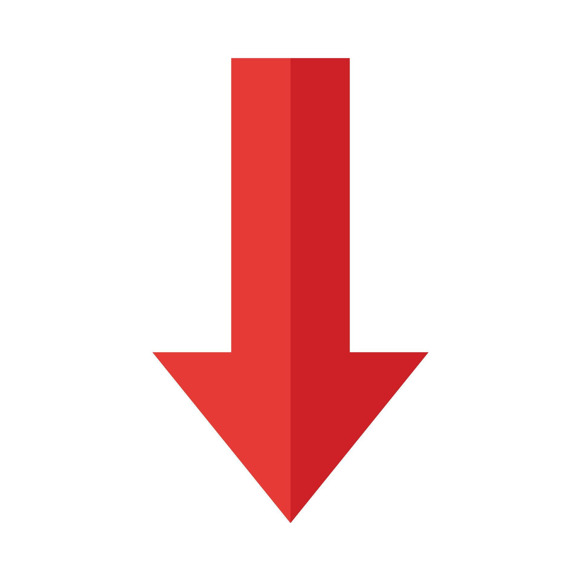 Down Arrow Vector Flat Icon Design Stock Free