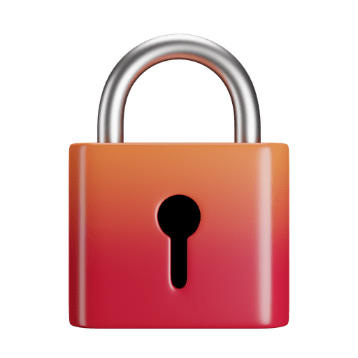 Lock, security, protect 3D illustration