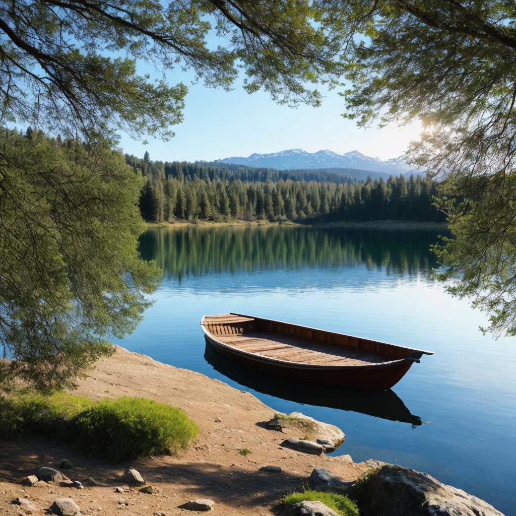 Peaceful lake by @motivatedchangelife by @ai_generated