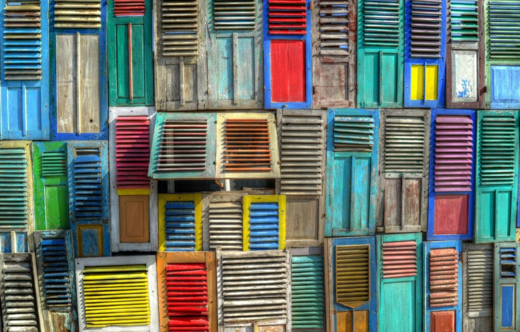 Colorful shutters Stock Free