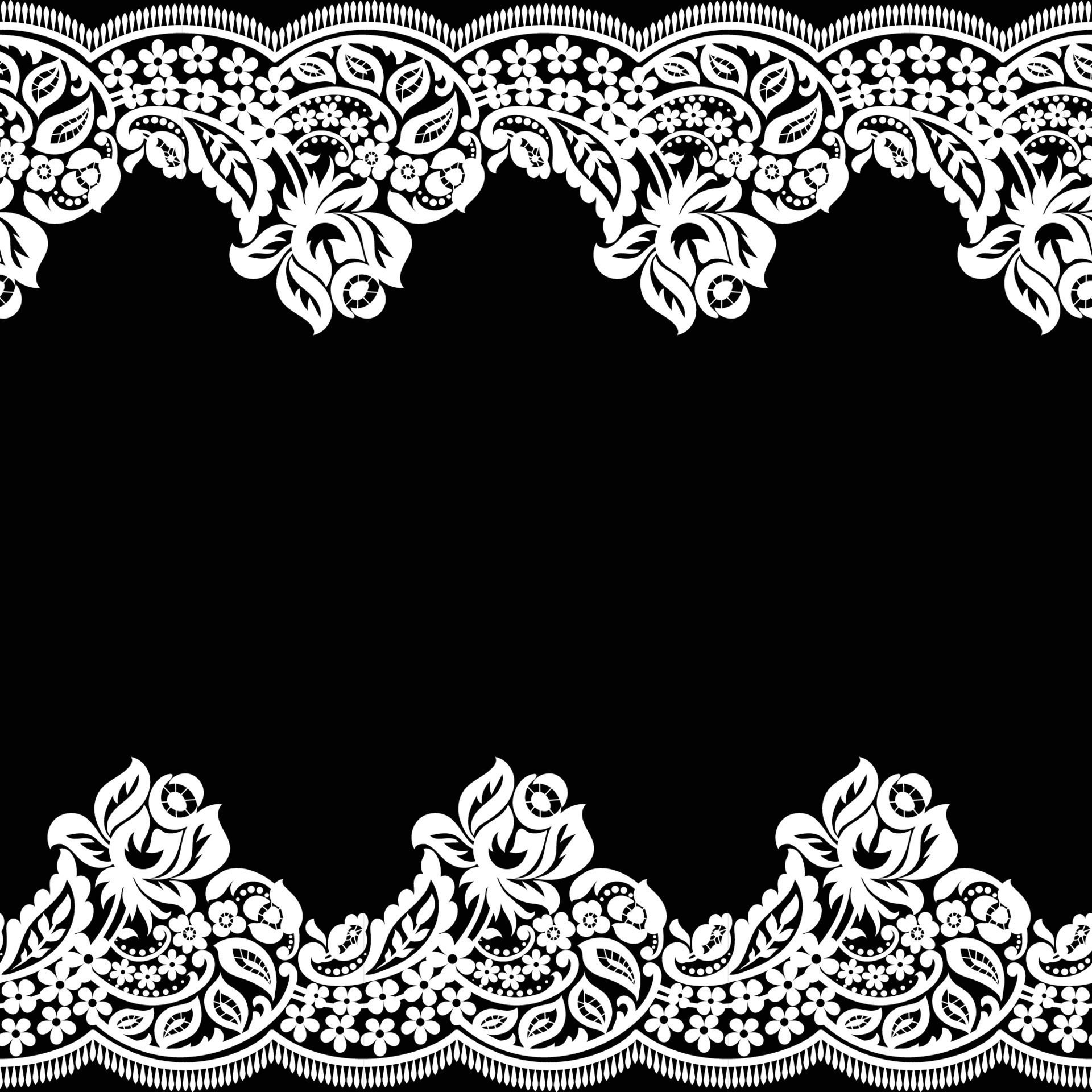 lace seamless pattern. embroidery artwork. vector line graphic. floral. flower. design. decoration. motifs. fashion Free Vector