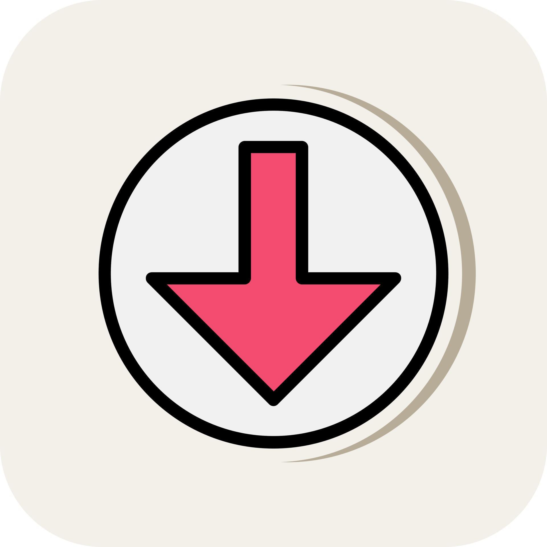 Arrow Alt Circle Down Vector Icon Design Stock Free