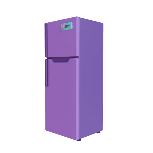 Refrigator, freezer, fridge 3D illustration