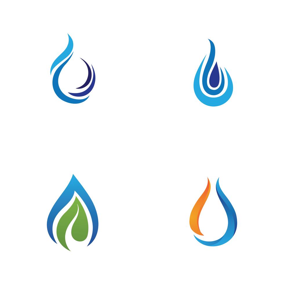 Water drop Logo Template vector Stock Free