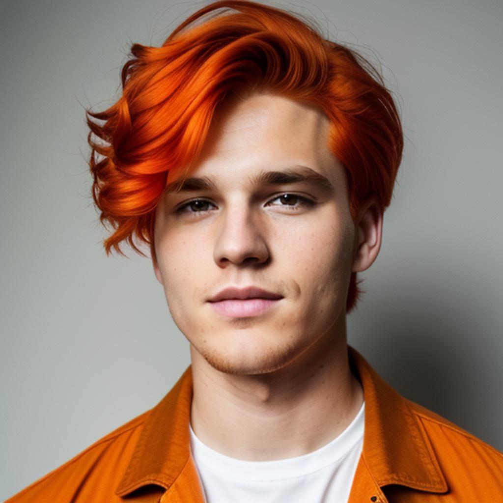 Mann mir orangenen haaren by @ai_generated