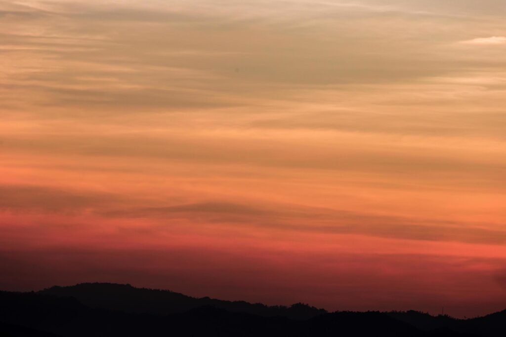 Beautiful sky at sunrise Natural background Stock Free