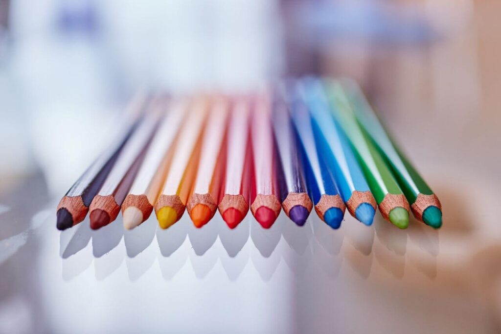 Multi-Colored Pencils Stock Free