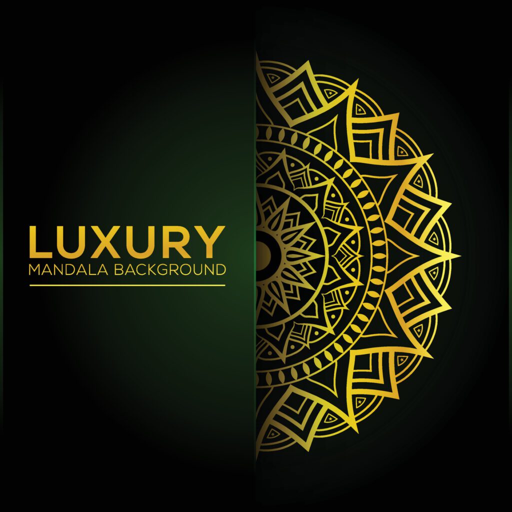 Luxury-style golden mandala background vector design Free Vector