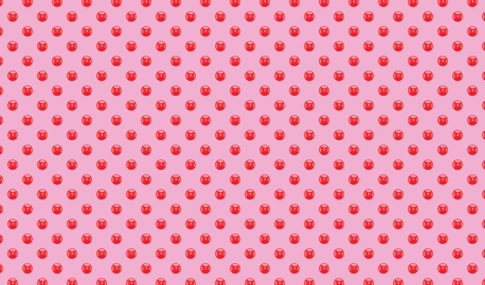 cherry berry polkadots seamless pattern sweet girly pink background Free Vector