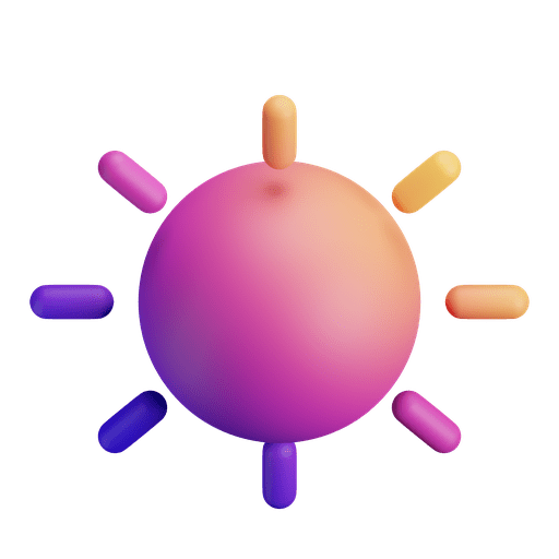 Sun, sunny 3D illustration