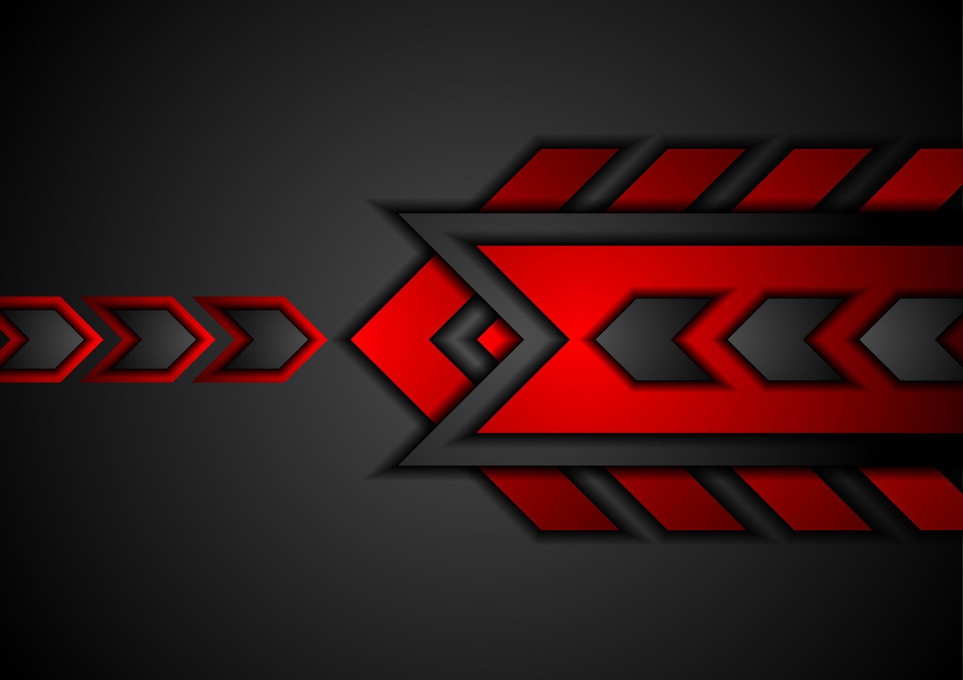 Red and black abstract technology background with arrows Stock Free