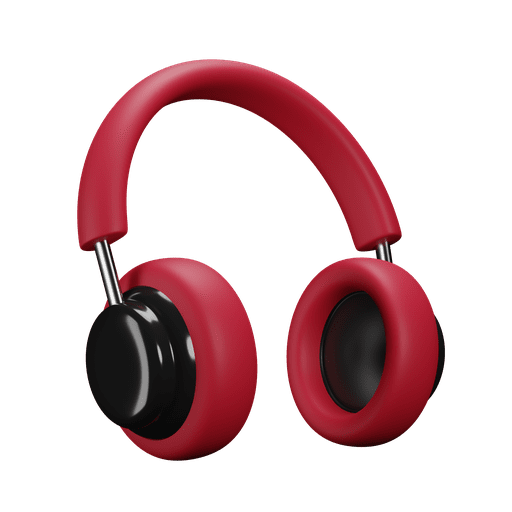 Headphone, headset, listen 3D illustration