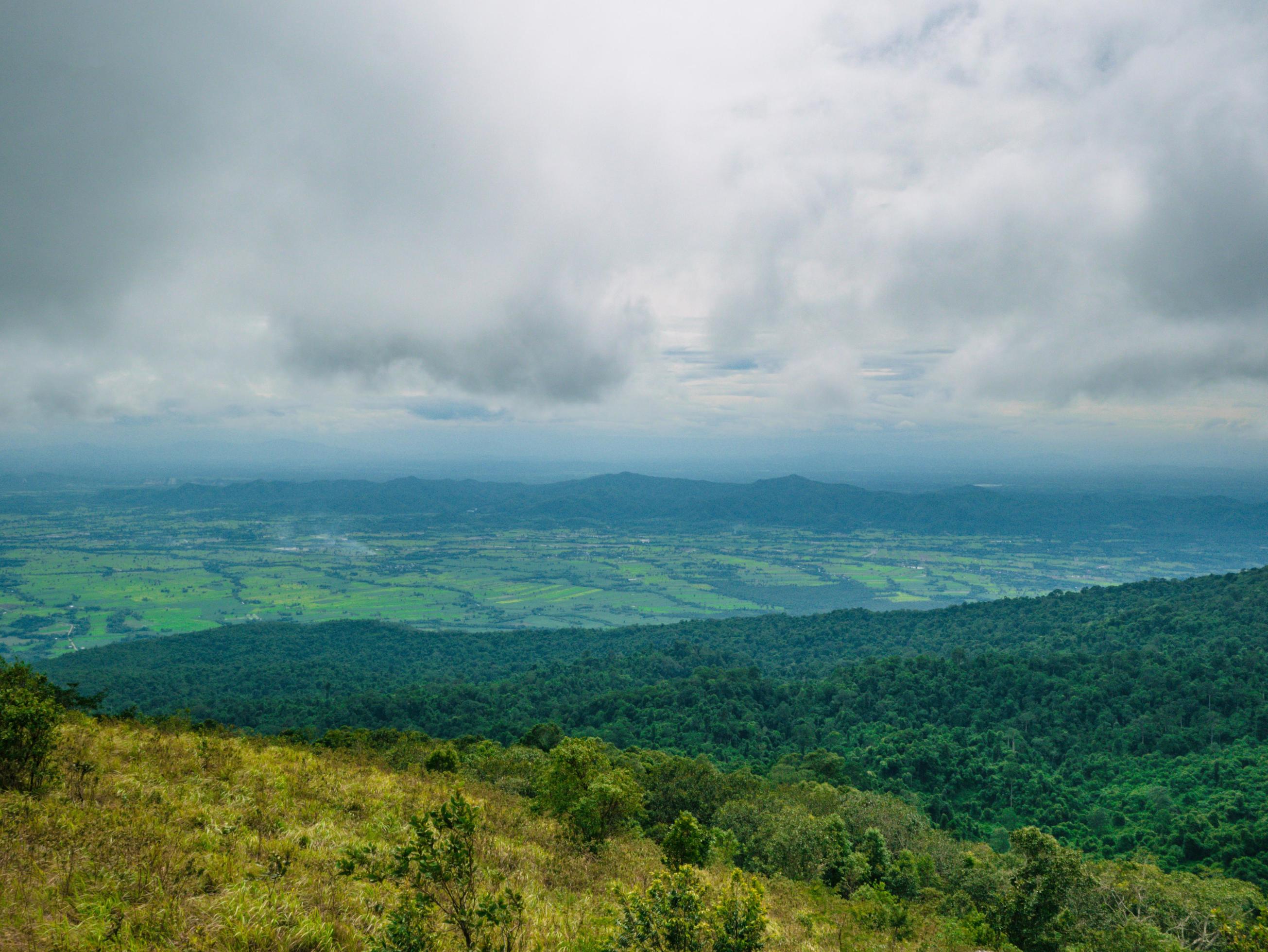 Beautiful nature and cloud sky view on Khao Luang mountain in Ramkhamhaeng National Park,Sukhothai province Thailand Stock Free