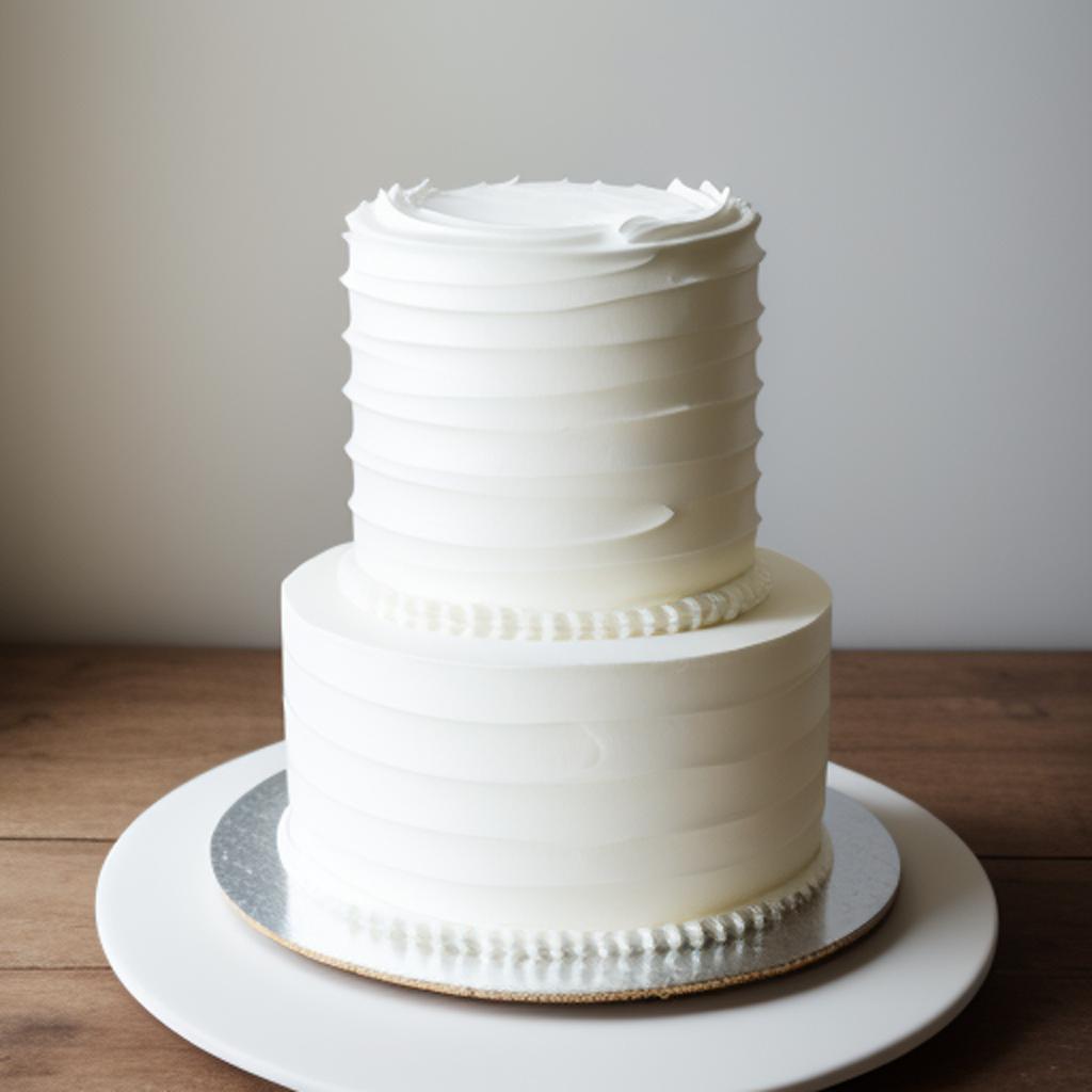 A white cake by by @ai_generated