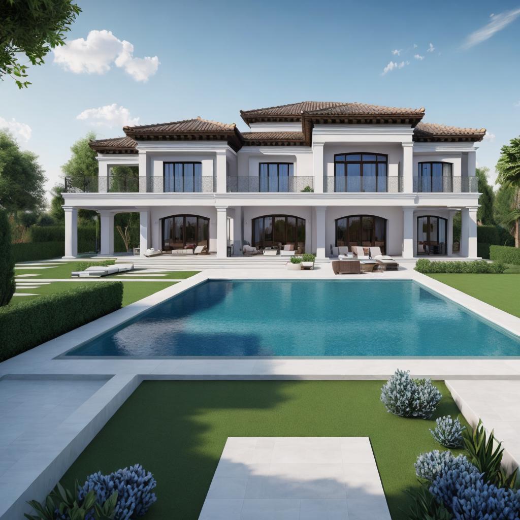 Luxury villa Hyperrealism,high quality,high by @ai_generated