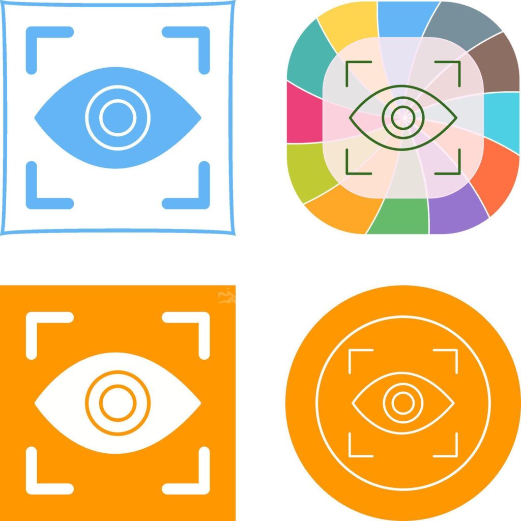 Eye Scan Icon Design Stock Free