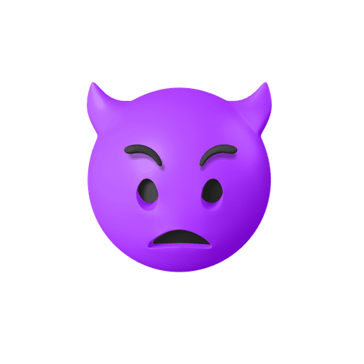 Angry, face, with 3D illustration