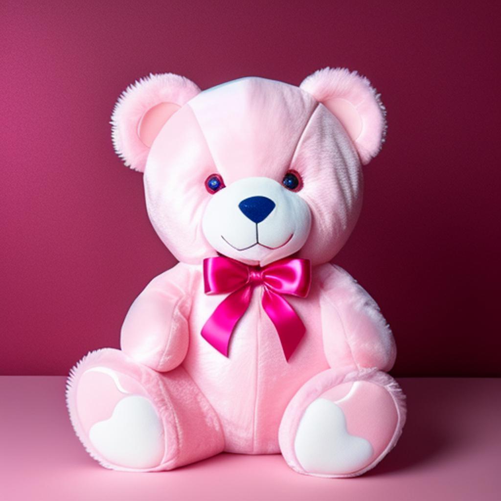 Pink opal cute teddy by @ai_generated