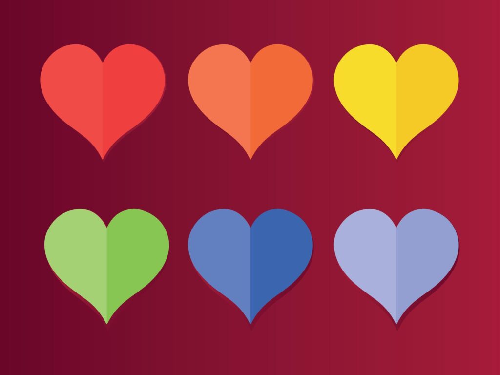 Love rainbow heart isolated icon. Homosexuality, equality, diversity, pride, freedom concept Stock Free