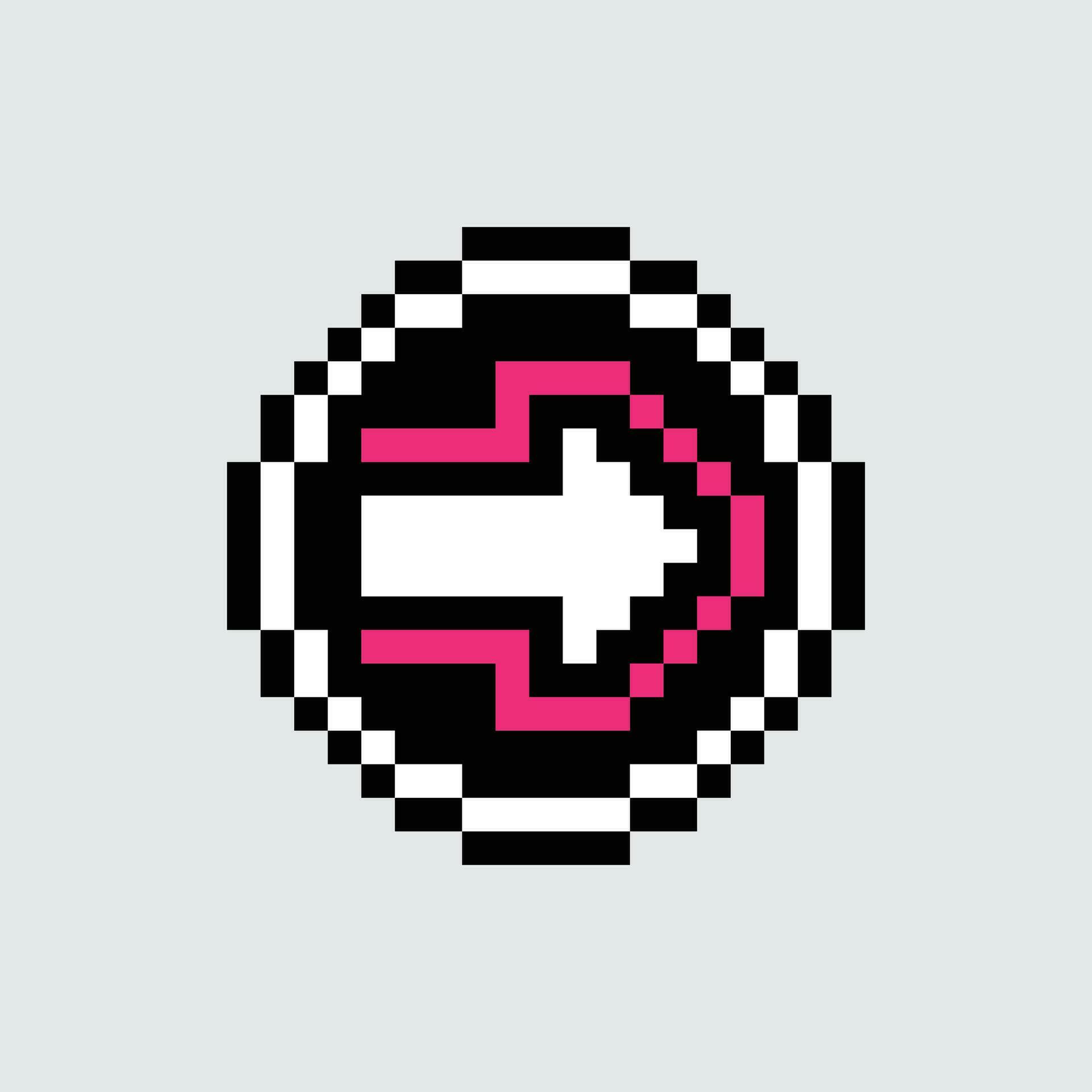 pixel art right arrow Stock Free