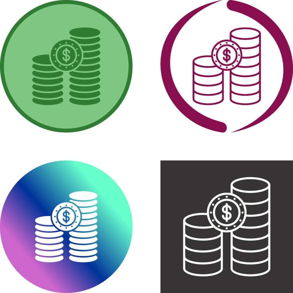 Coins Icon Design Stock Free