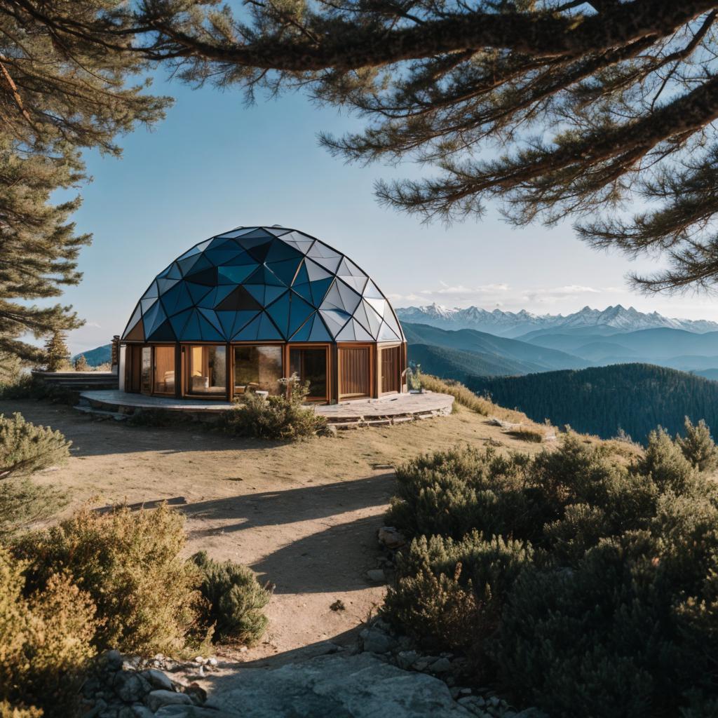 Dome house in the by @ai_generated