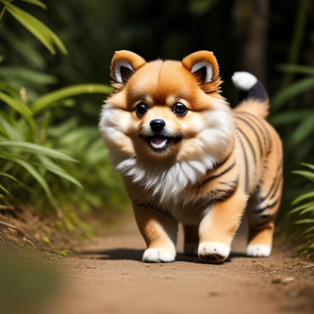 A cute looking Pomeranian by @ai_generated