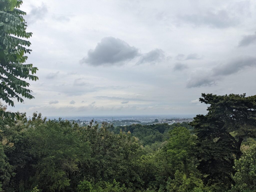 Landscape of hilltop with cloudy vibes when rain season. The photo is suitable to use for environment background, nature poster and nature content media. Stock Free