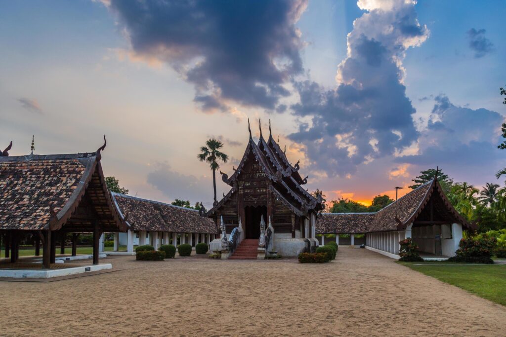 Wat Ton Kain, Old wooden temple in Chiang Mai Thailand. Stock Free