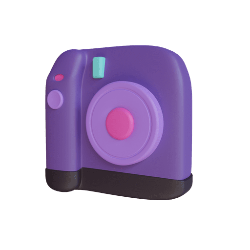 Polaroid, camera, photography 3D illustration