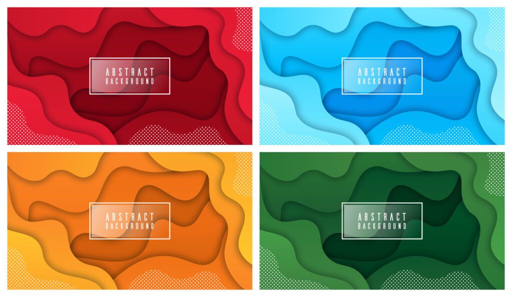 Colorful liquid and geometric background with fluid gradient shapes Free Vector