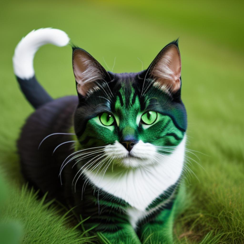 Crie um gato verde by @ai_generated