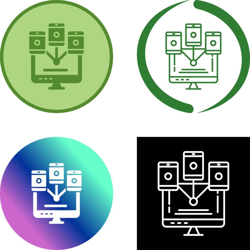 Computer Networks Icon Design Stock Free