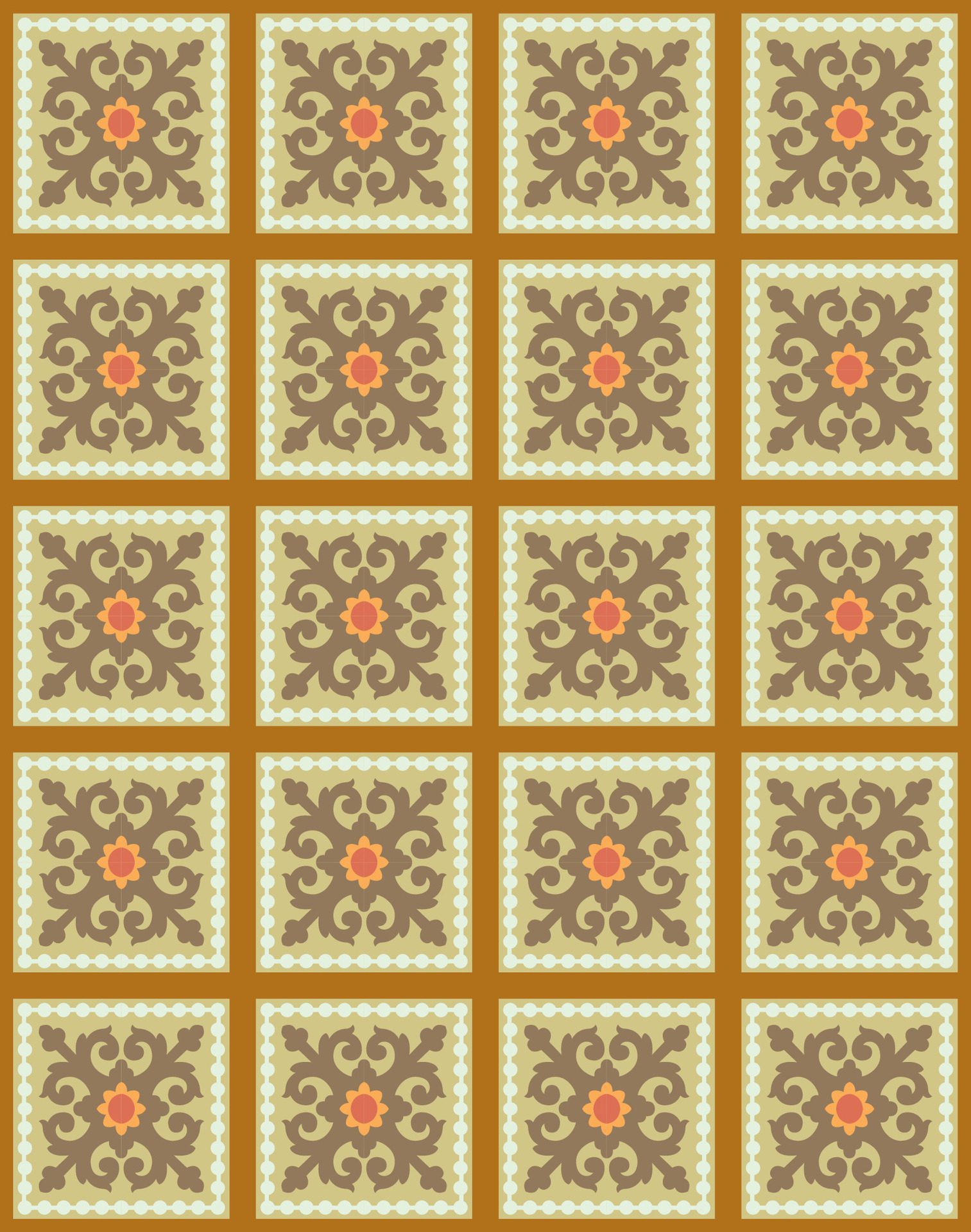 Decorative modern pattern, repeat pattern, seamless pattern Free Vector