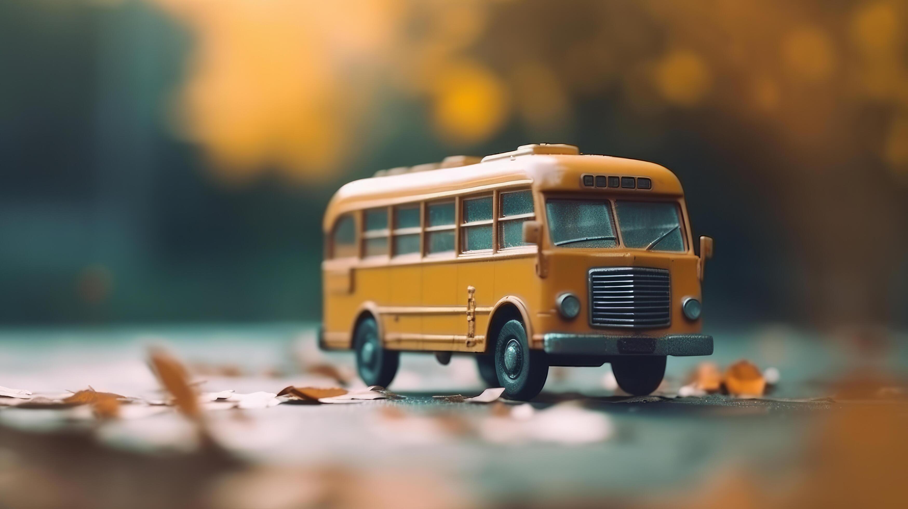 Yellow school bus. back to school background. Illustration Stock Free