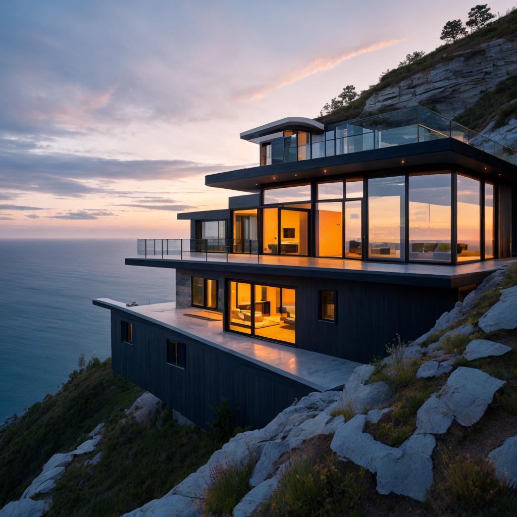 House on a cliff by @ai_generated