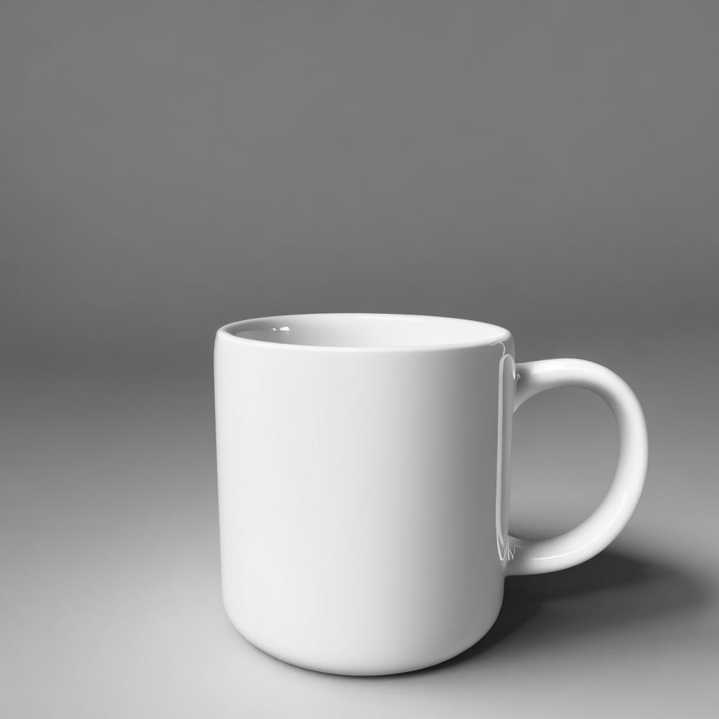 White coffee mug, upper by @ai_generated