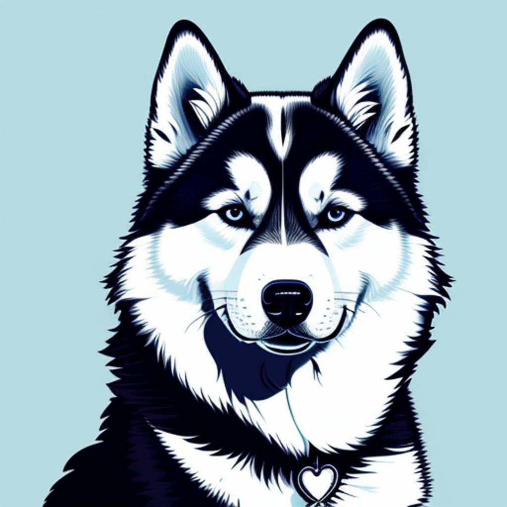 Cute siberian Husky dog by @ai_generated